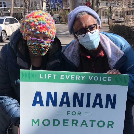 friends with a yard sign!