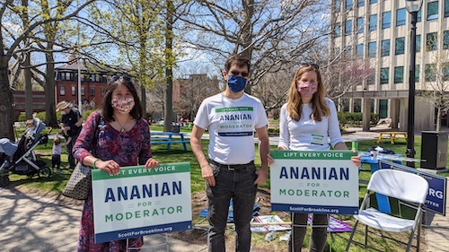 Scott and supporters at Town Hall